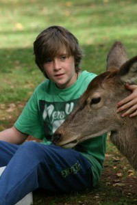 Declan with Deer 2